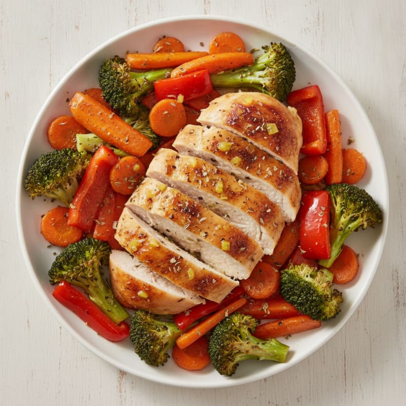 Lemon Herb Roasted Chicken and Veggies