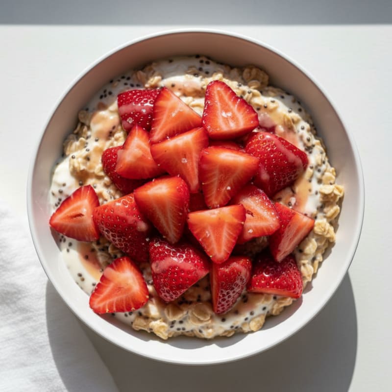 Strawberry Shortcake Overnight Oats