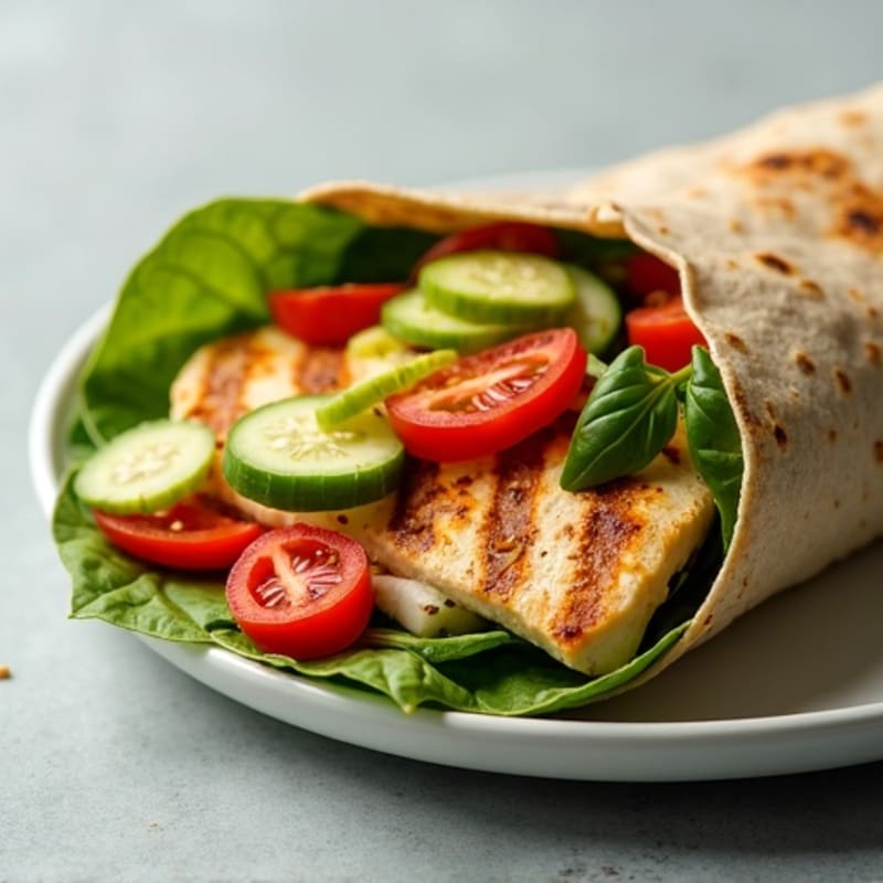 Grilled Chicken, Fresh Veggie, Whole Wheat Wrap