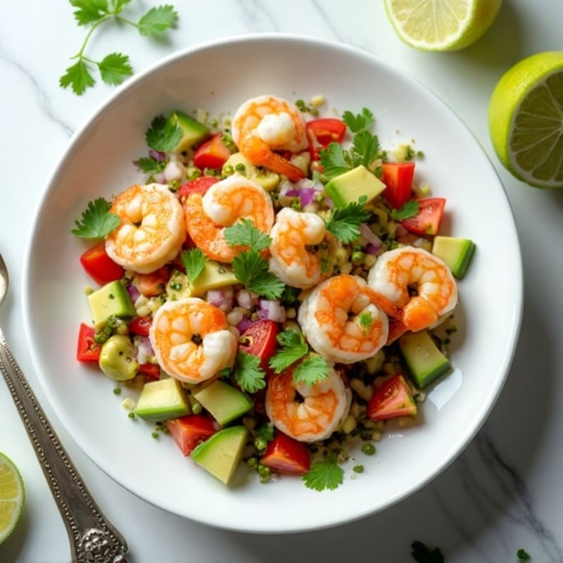 Citrus-Marinated Shrimp and Creamy Avocado Ceviche