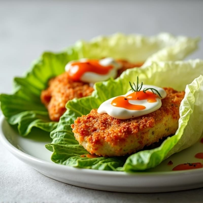 Crispy Buffalo Ranch Chicken Lettuce Wrap