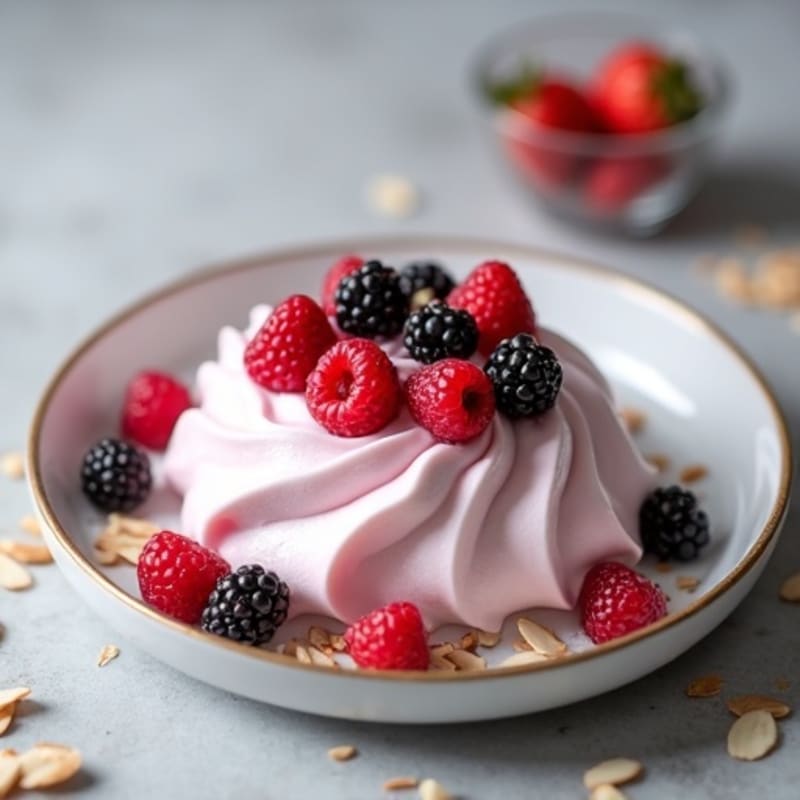 Silky Greek Yogurt Protein Mousse with Berries