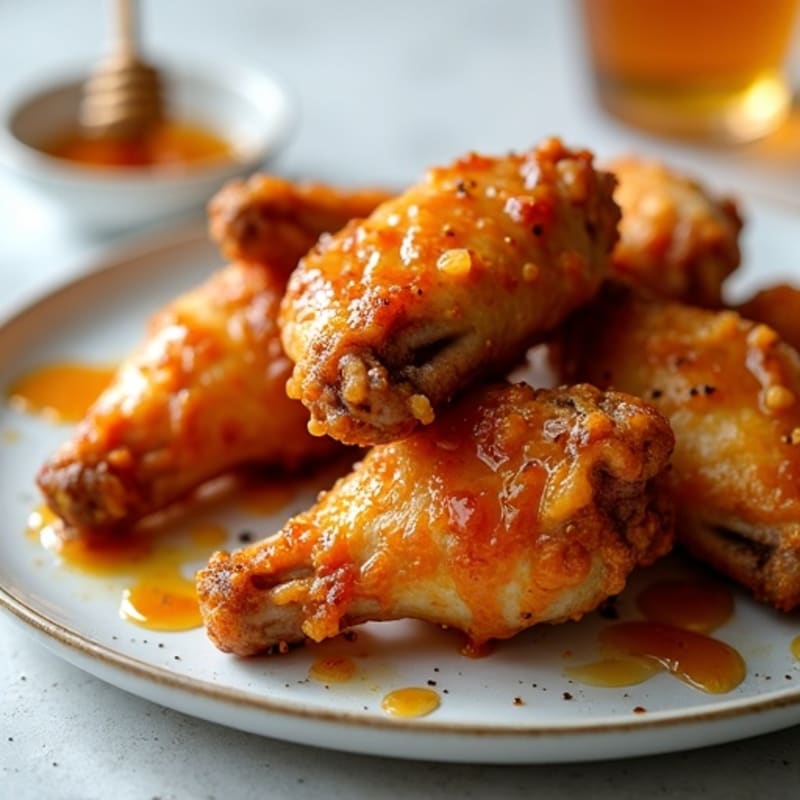 Crispy Baked Chicken Wings with Sweet Honey-Garlic Glaze