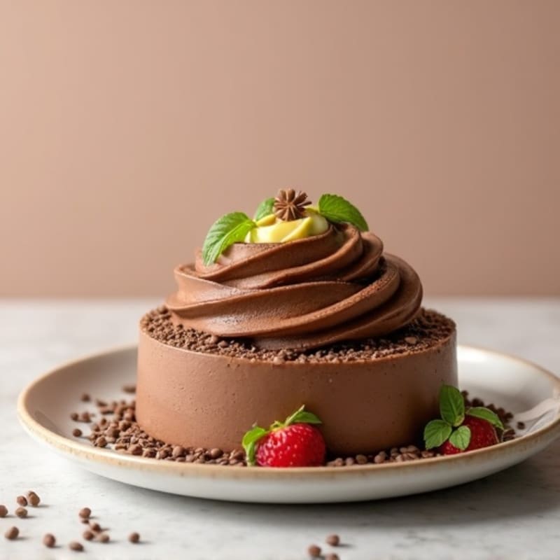 Chocolate Protein Mousse with Chia Seeds