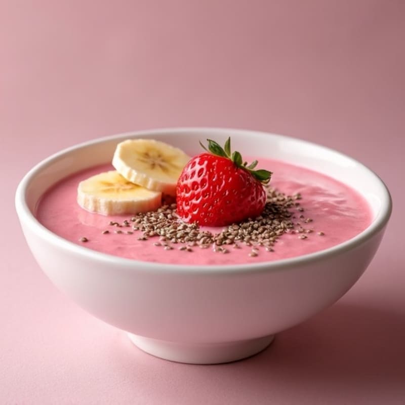 Creamy Strawberry Protein Smoothie Bowl