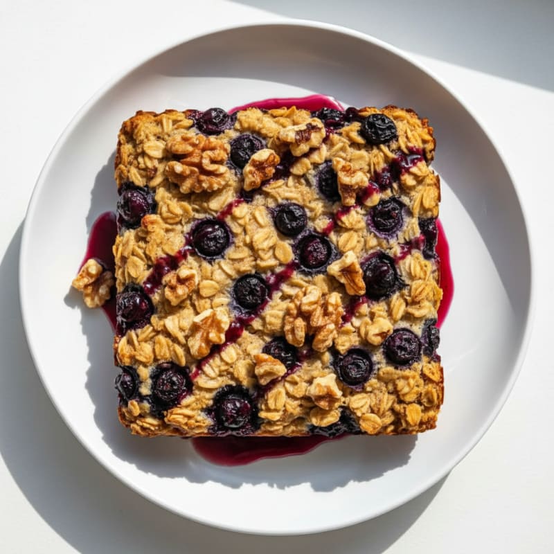 Baked Berry Oatmeal with Toasted Nuts
