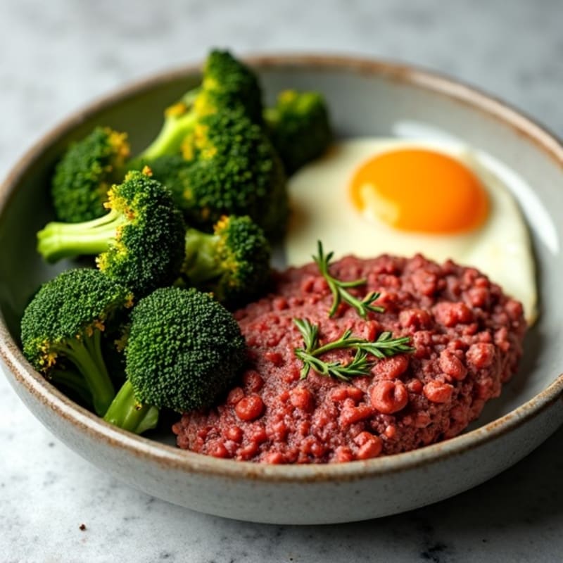 Hearty Ground Beef and Crispy Roasted Broccoli