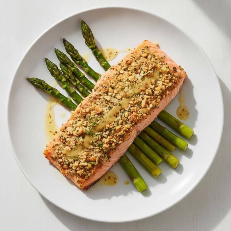 Herb-Crusted Salmon with Roasted Asparagus