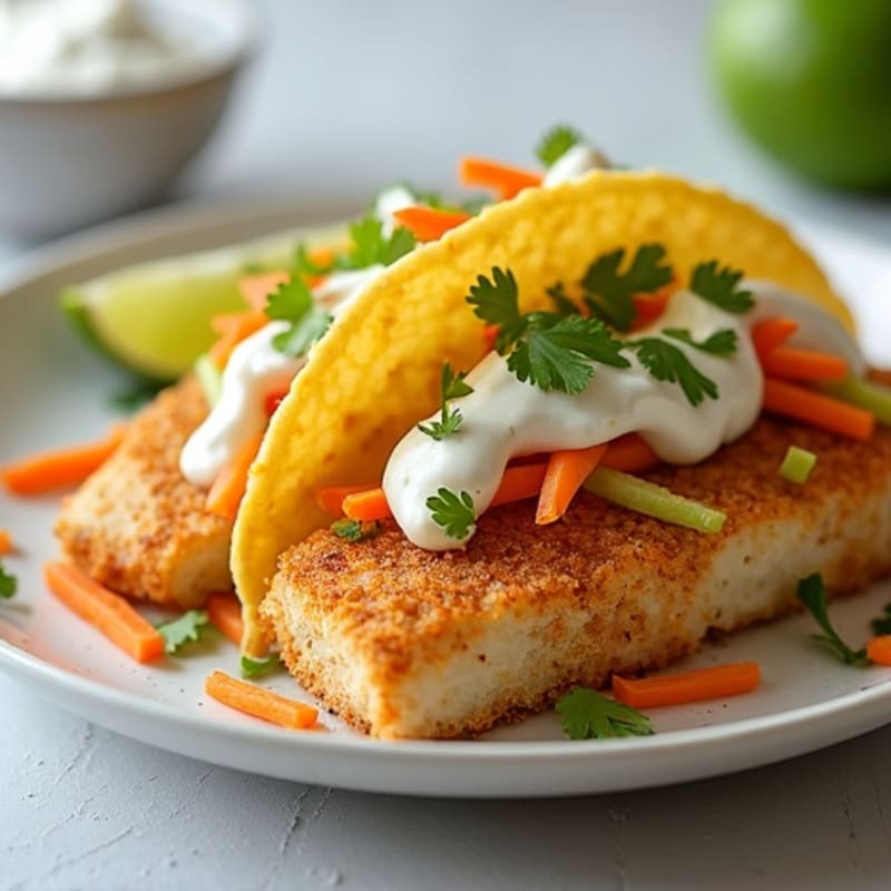 Crispy Baked White Fish Tacos with Fresh Slaw