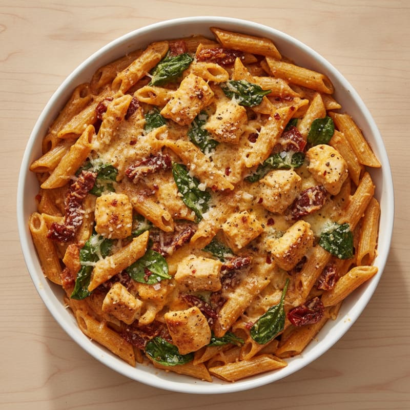 Sun-Dried Tomato Chicken Pasta Bake