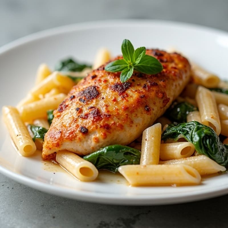 Spicy Cajun Chicken with Creamy Whole Wheat Pasta