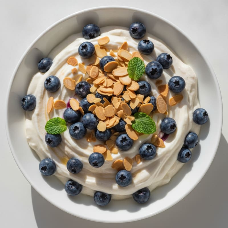 Greek Yogurt Protein Parfait with Berries and Almonds
