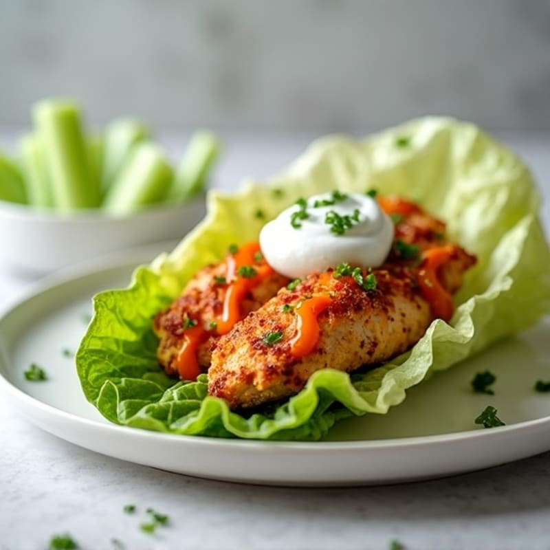 Crispy Buffalo Chicken Lettuce Wrap