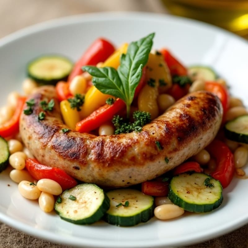 Herb-Roasted Italian Sausage with Zucchini and Bell Peppers