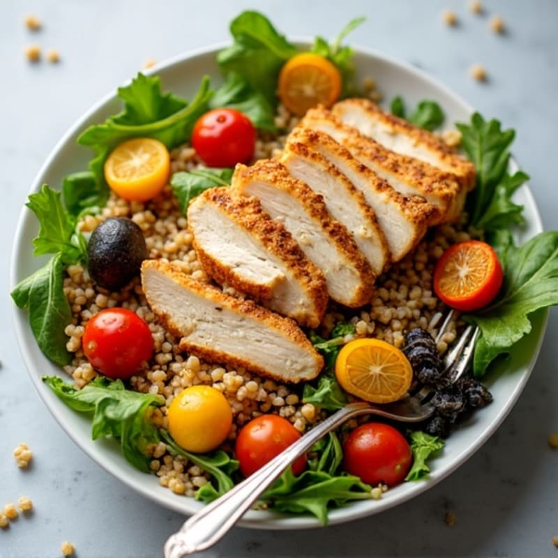 Grilled Chicken and Quinoa Salad with Roasted Vegetables