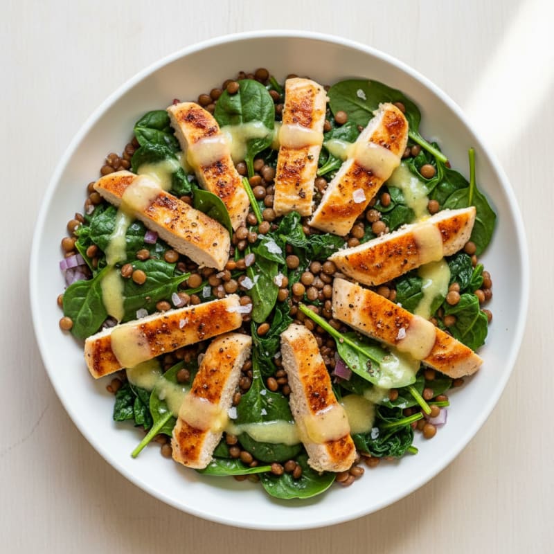 Lentil and Spinach Power Bowl