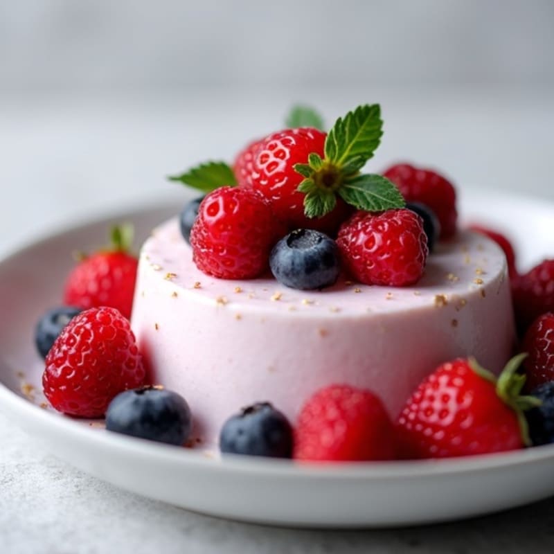 Creamy Greek Yogurt Protein Mousse with Mixed Berries
