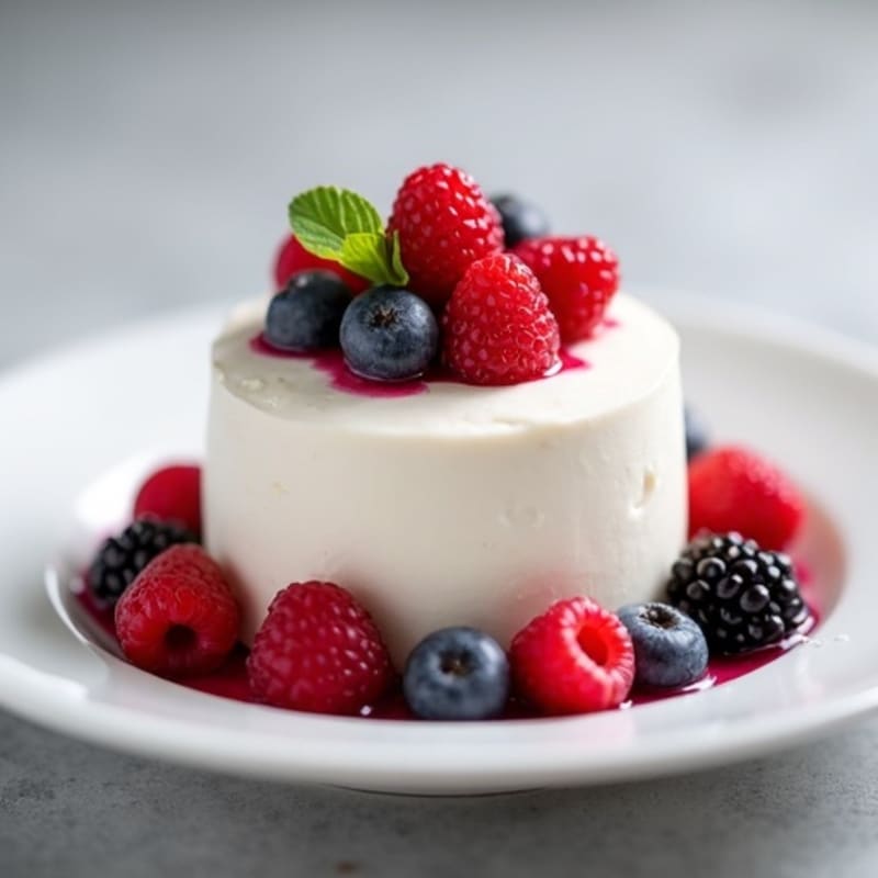 Silky Greek Yogurt Protein Mousse with Berries