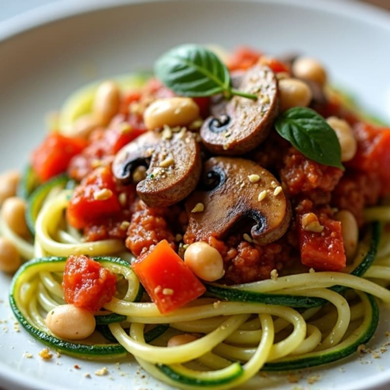 Hearty Mushroom Ragu with Zucchini Noodles