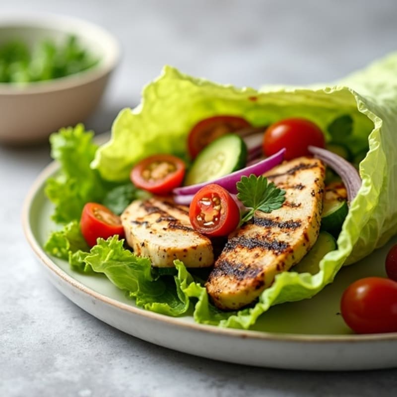 Herb-Marinated Grilled Chicken Lettuce Wrap