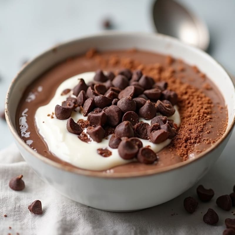 Thick Dark Chocolate Fudge Protein Bowl