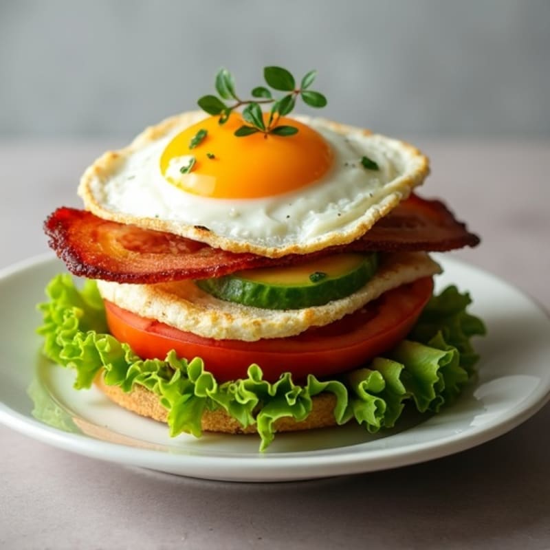 Crispy Turkey Bacon & Avocado Stack with Lettuce and Tomato