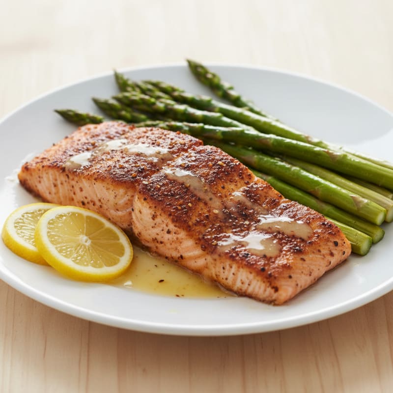 Cajun Pan-Seared Salmon with Lemon