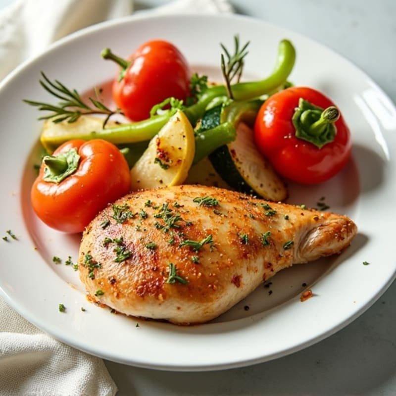Lemon-Herb Roasted Chicken with Roasted Vegetables