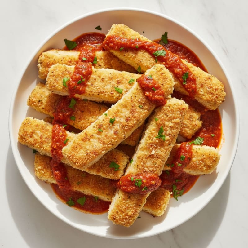 Garlic Parmesan Breadsticks with Marinara