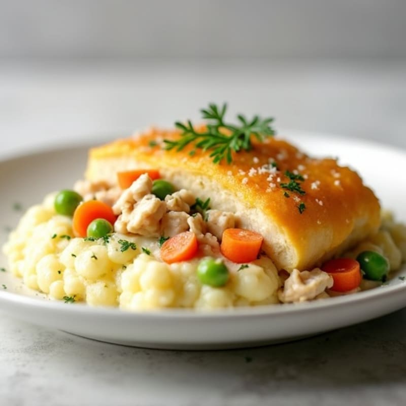 Creamy Chicken Shepherd's Pie with Cauliflower Mash