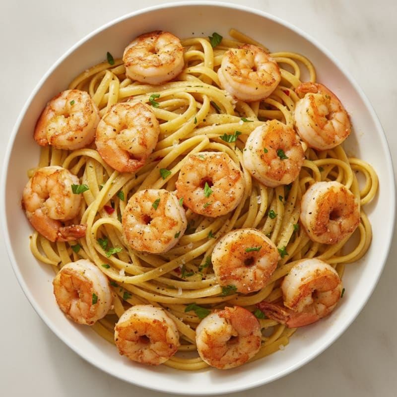 Lemon Herb Shrimp Scampi with Linguine