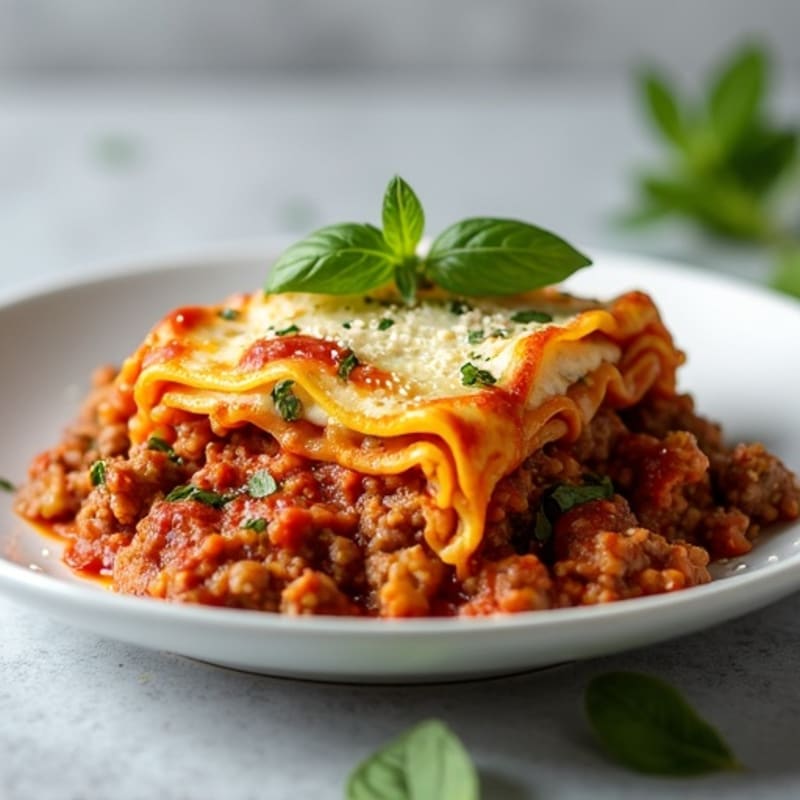 Lean Ground Beef Lasagna Skillet with Zucchini and Creamy Ricotta