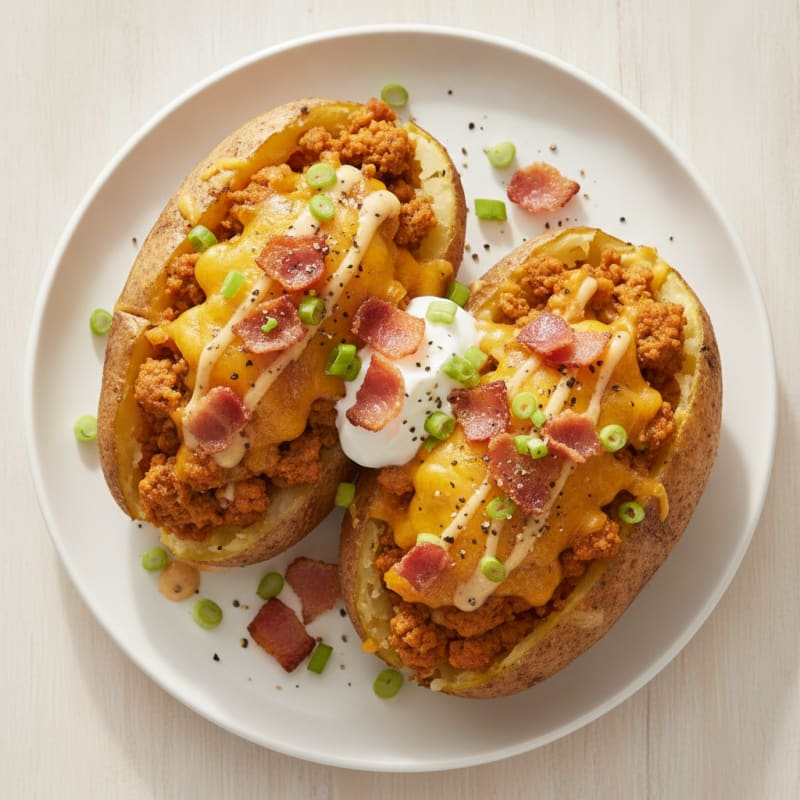 Bacon Cheddar Stuffed Potatoes