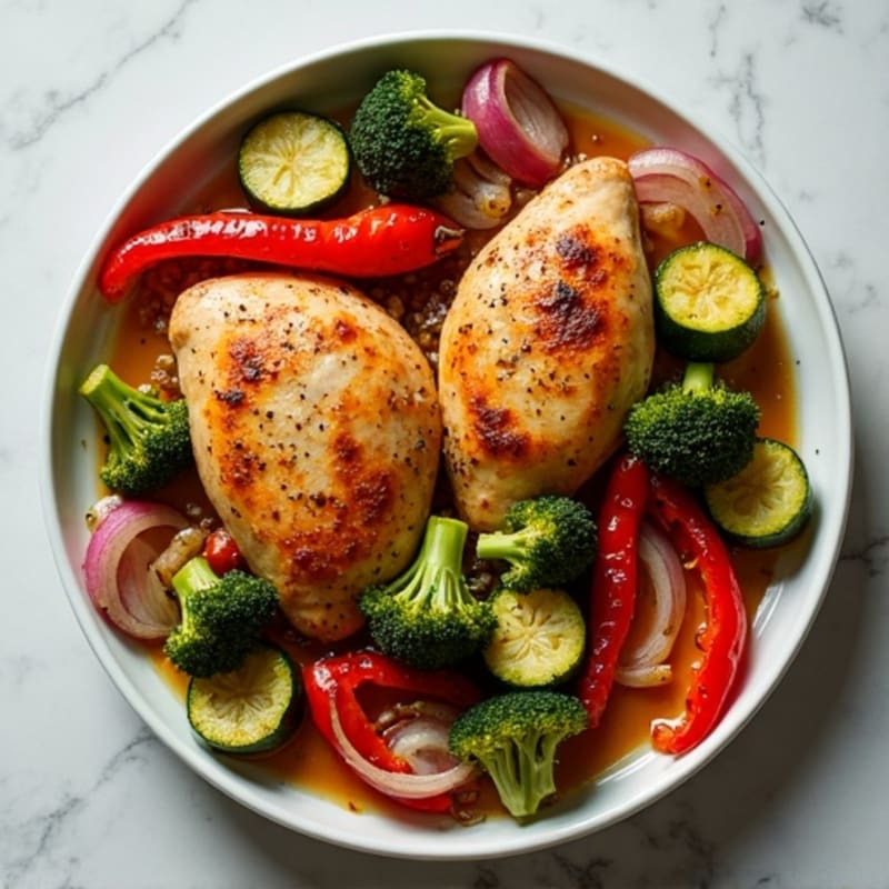 Sheet Pan Roasted Chicken and Crispy Vegetables