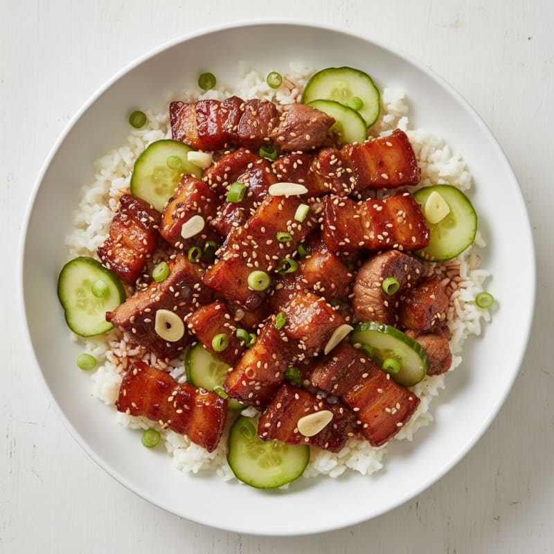 Spicy Gochujang Pork Belly Bowl