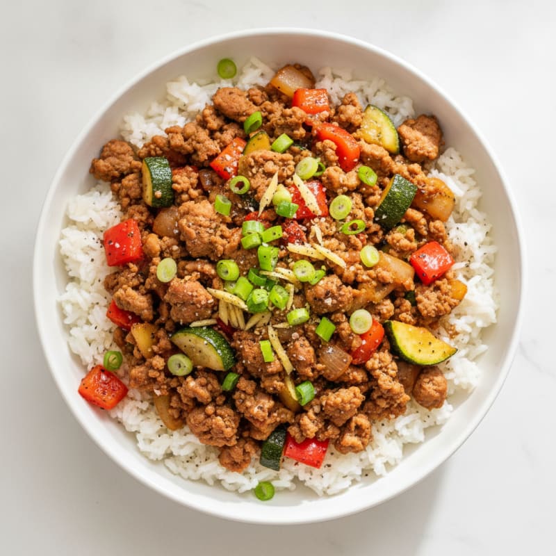 Savory Ground Turkey & Rice Bowl
