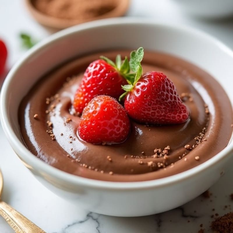 Silky Chocolate Protein Pudding with Almond Butter