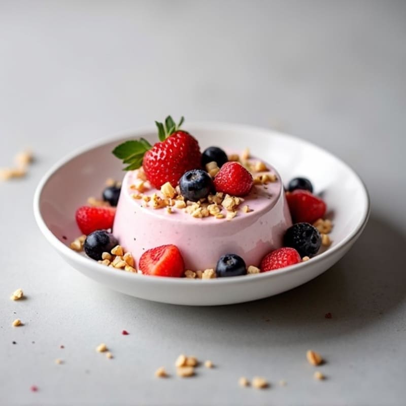 Silky Greek Yogurt Protein Mousse with Berries
