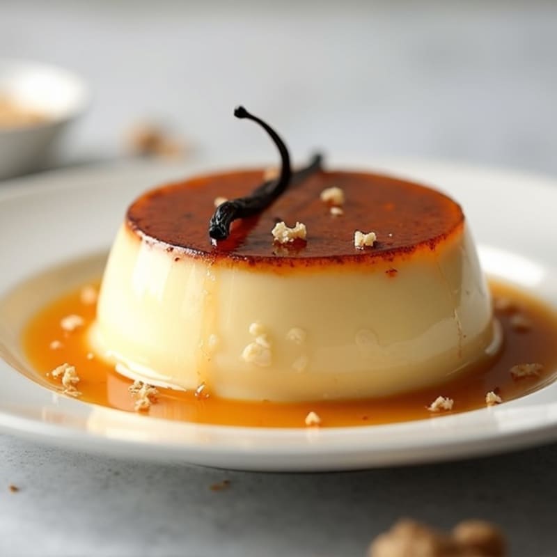Protein-Packed Vanilla Bean Custard with Caramelized Top