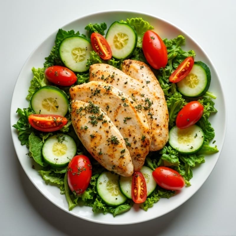 Lemon Herb Chicken Salad with Crisp Vegetables