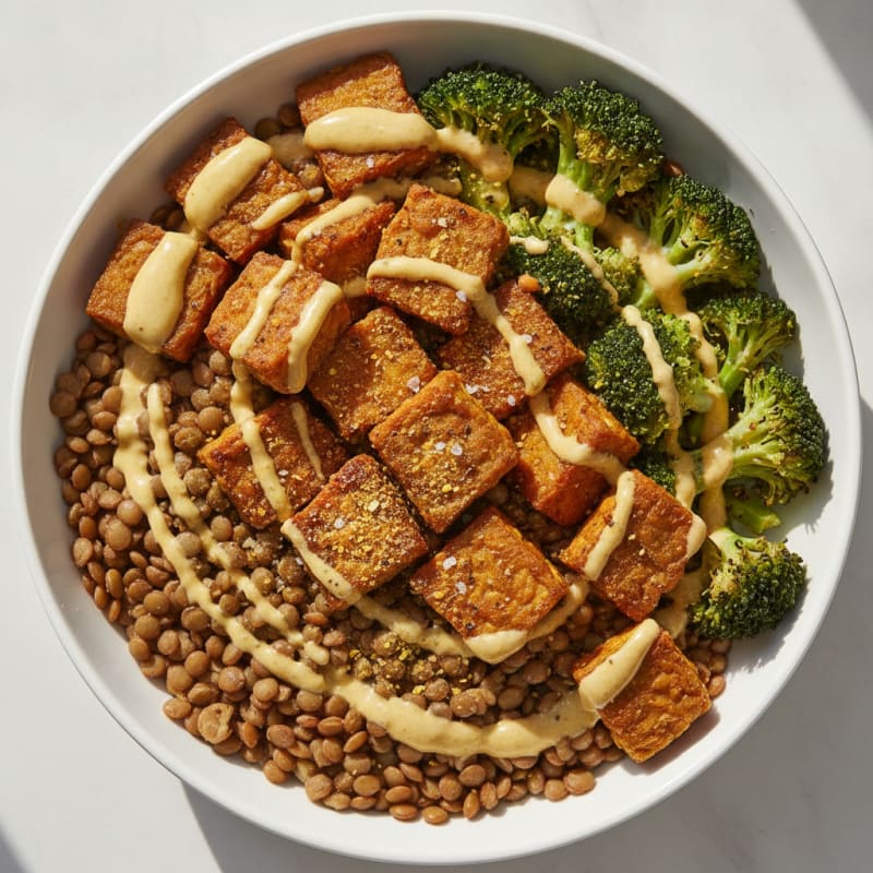 Roasted Vegetable Buddha Bowl with Tahini