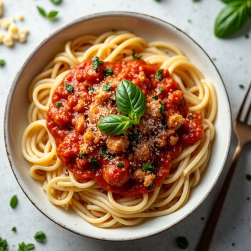 Whole Wheat Spaghetti with Lean Turkey Marinara