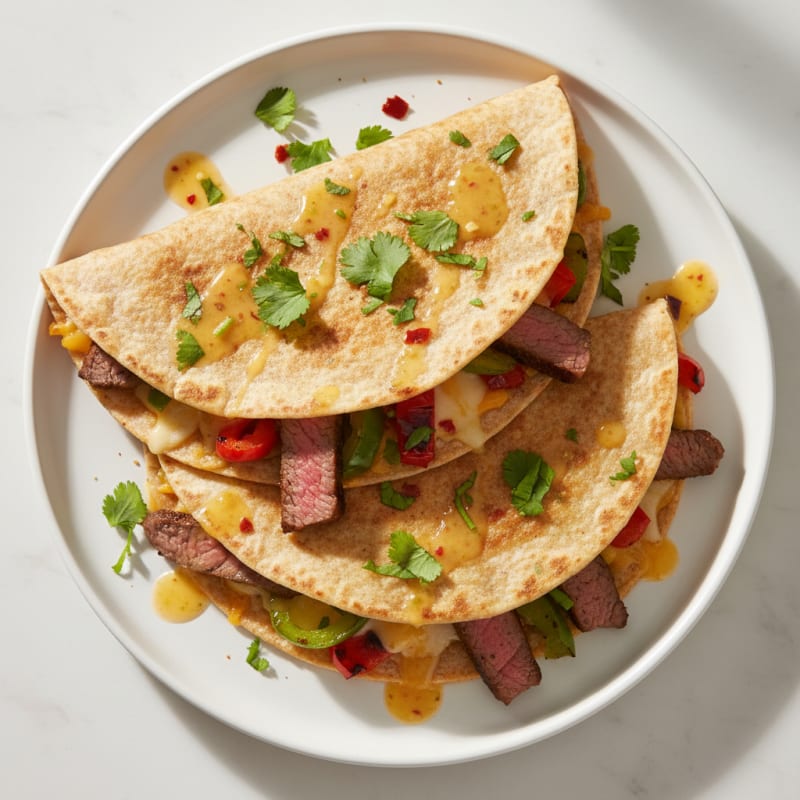 Crispy Chili-Lime Steak Quesadillas