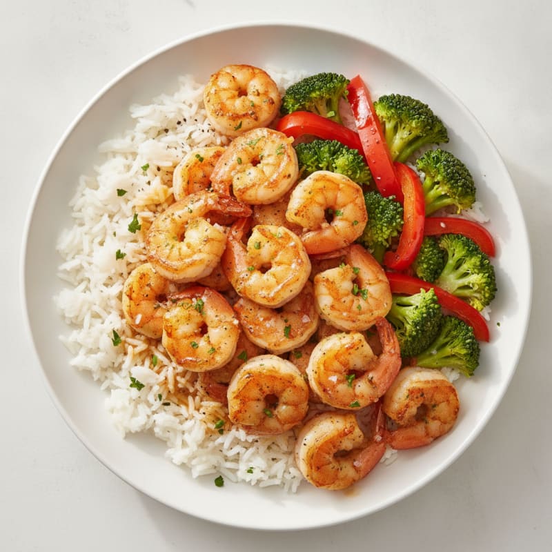 Garlic Shrimp and Rice Bowl