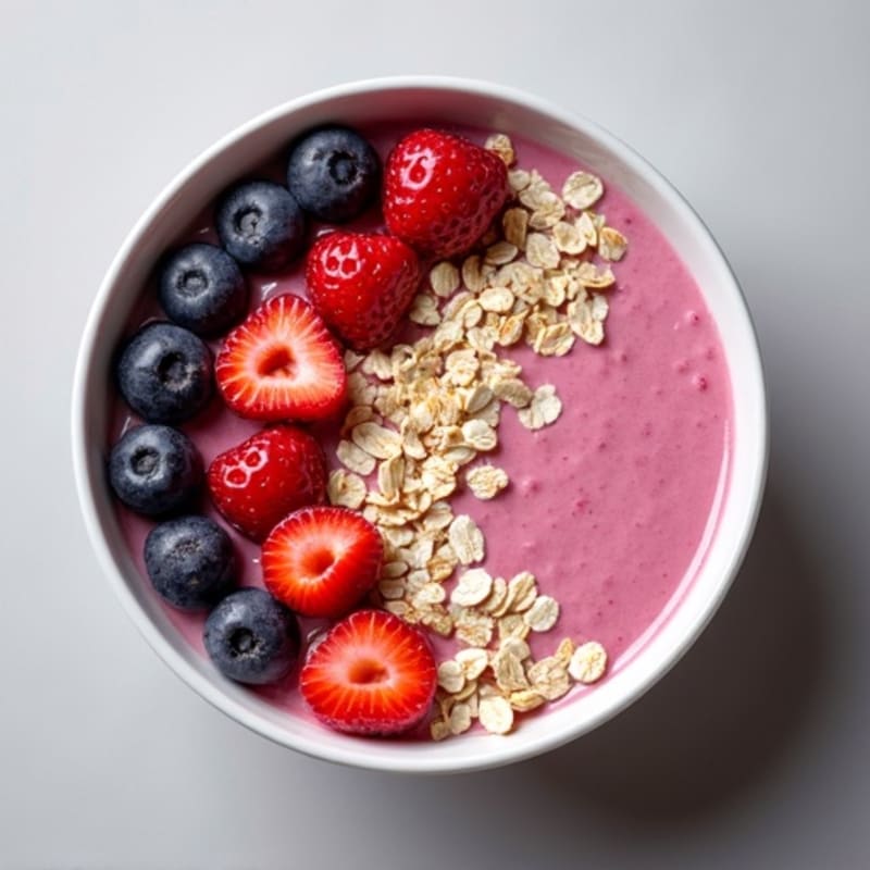 Creamy Triple Berry Protein Smoothie Bowl