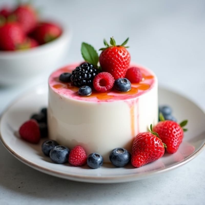 Silky Greek Yogurt Protein Pudding with Berries