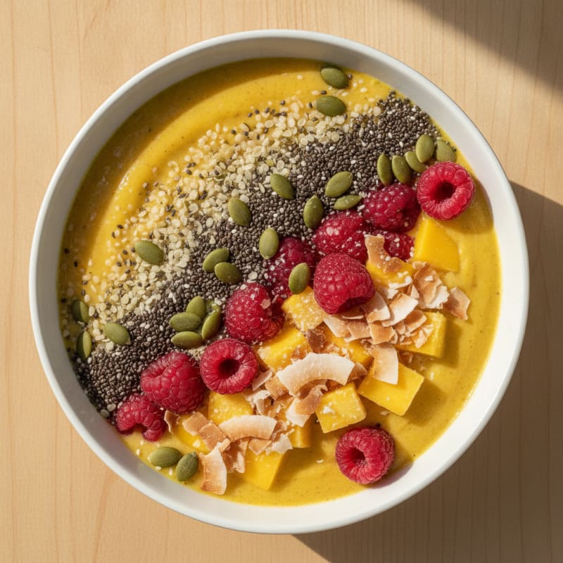 Tropical Fruit and Nut Smoothie Bowl