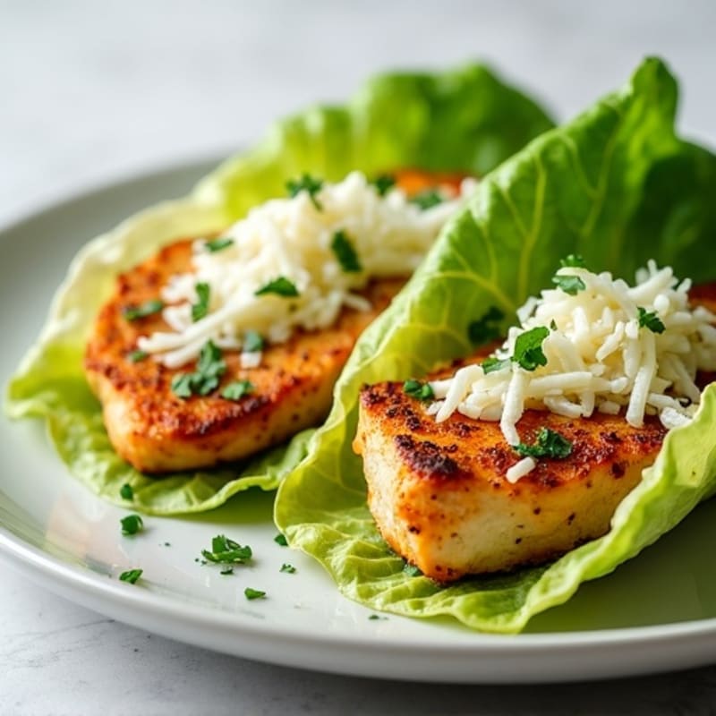 Crispy Grilled Chicken Caesar Lettuce Wraps