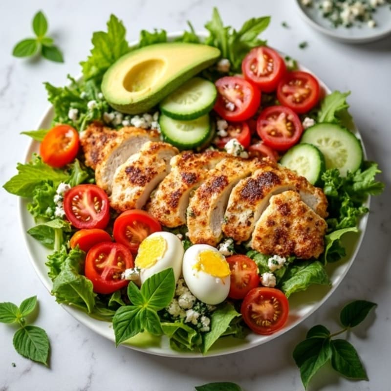 Crispy Chicken Cobb Salad with Fresh Herbs