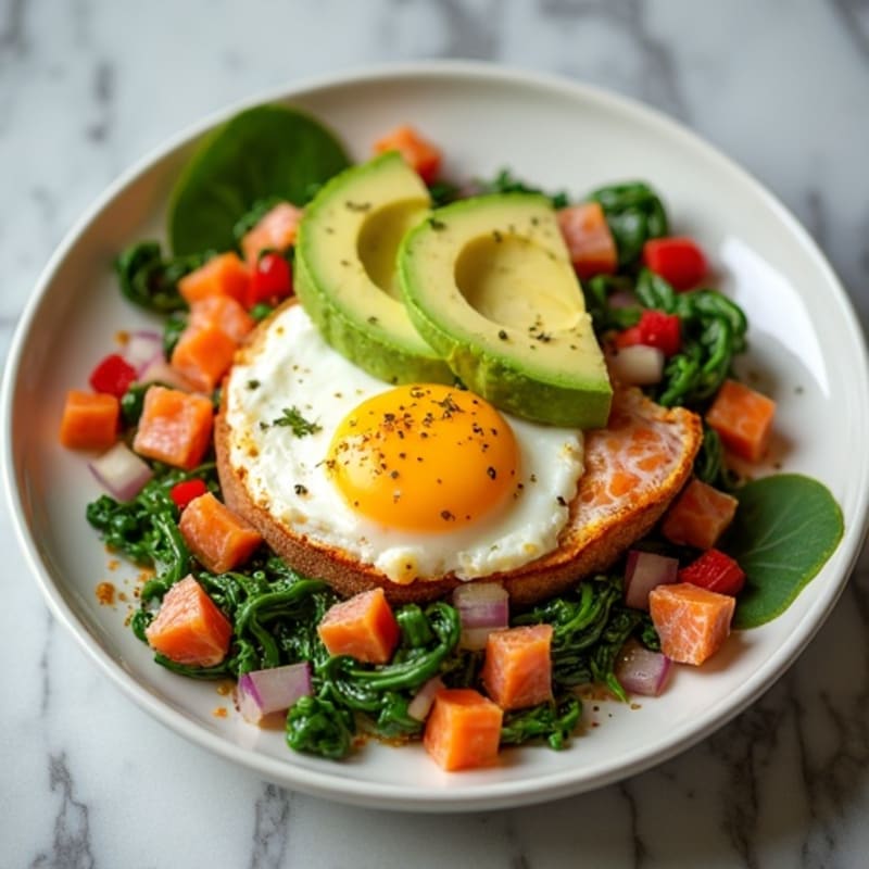 Smoked Salmon and Egg Veggie Scramble